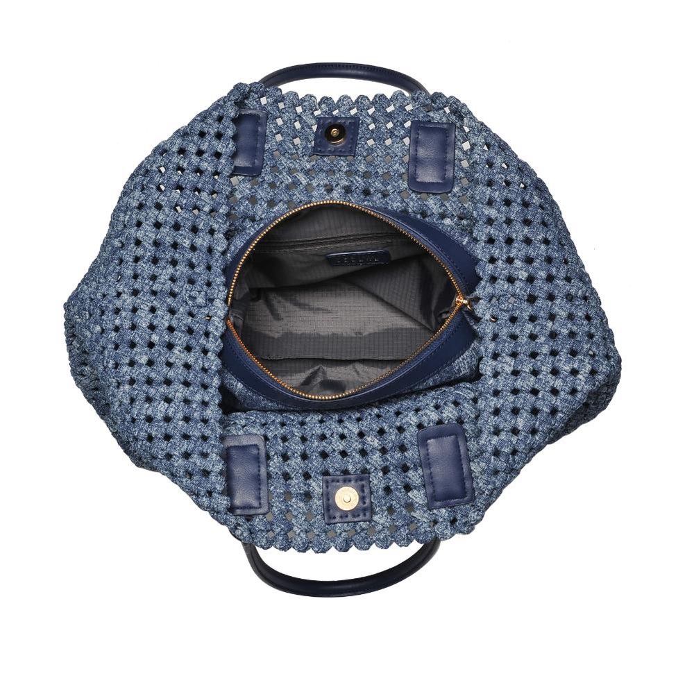 Sol & Selene Denim Large Tote Bag with Removable Strap & Pouch NWT - Picture 3 of 4